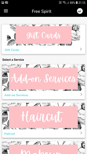 Android application Free Spirit Salon screenshort