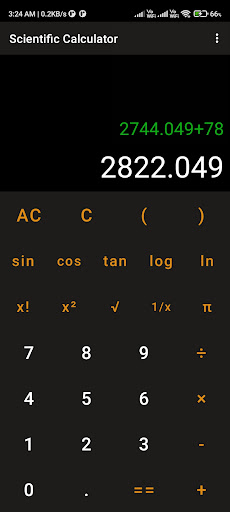 Scientific Calculator Screen 3