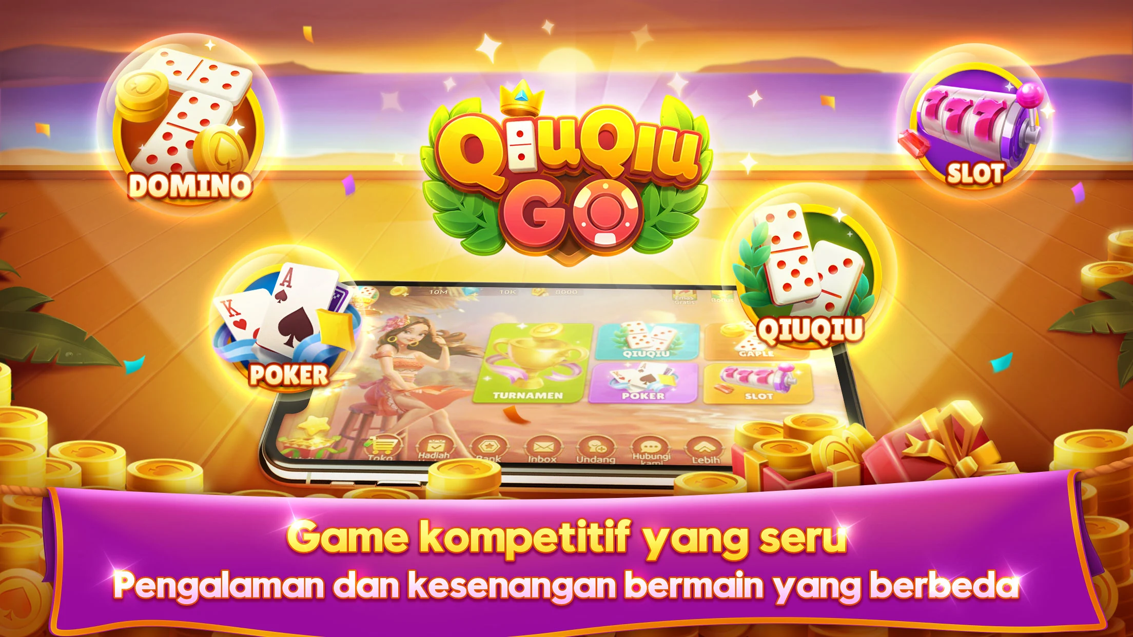 QiuQiu Go-Game Domino & Slot