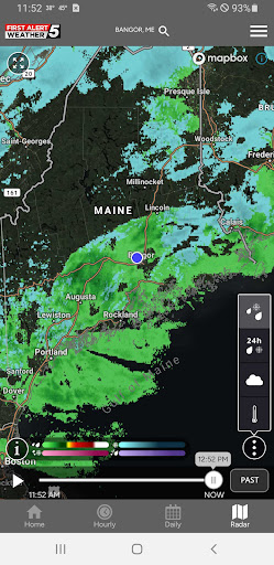 Screenshot of WABI TV5 Weather App