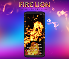 screenshot of Fire Lion Keyboard + Wallpaper