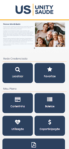 Android application Unity Saúde screenshort