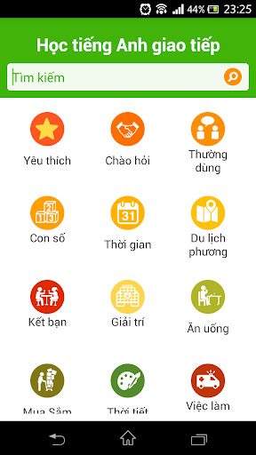 Android application Học Tiếng Anh Giao Tiếp screenshort