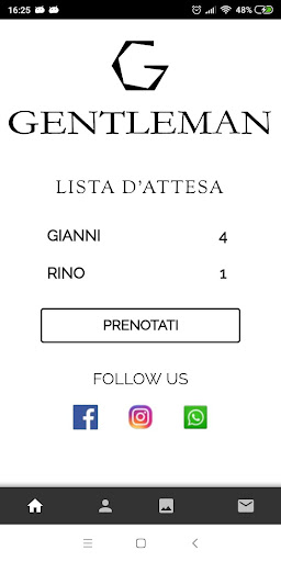Android application Gentleman Barberia Italiana screenshort