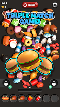 #1. Food Match 3D: Tile Puzzle (Android) By: Matchingham Games