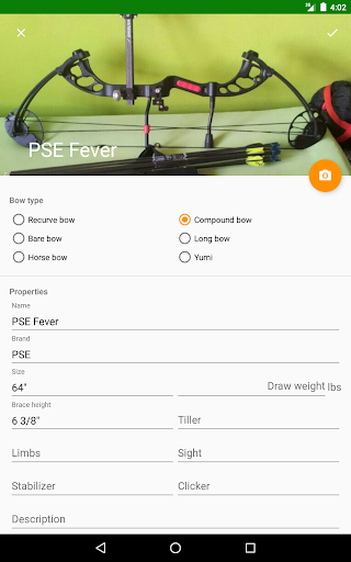 Screenshot of MyTargets Archery