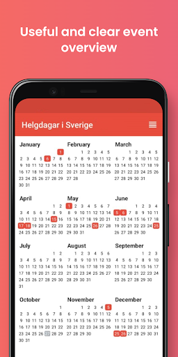 Android application Sweden Public Holidays 2023 screenshort