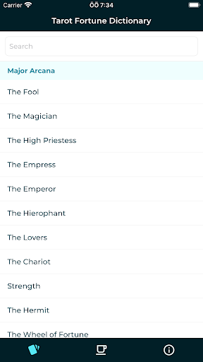 Android application Tarot & Fortune Dictionary screenshort