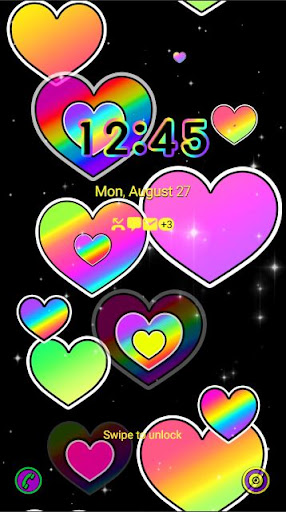 Black Heart Pattern- Wallpaper Screen 2