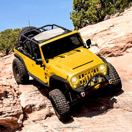 4x4 offroad jeep simulation 3d logo