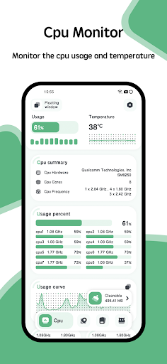 System Monitor Cpu Ram Battery - Tools - apps