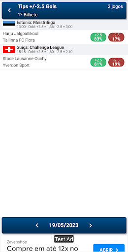 Tips +/- 2.5 Gols Screen 2