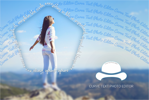 Android application Curve Text Photo Editor screenshort