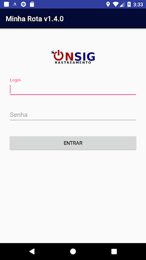 Android application ONSIG Minha Rota screenshort