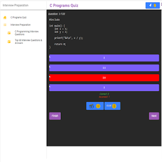 C Programs with Quiz