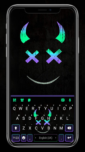 Android application Neon Monster Smile Keyboard Ba screenshort