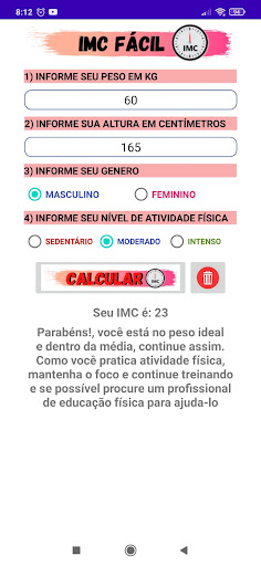 IMC FÁCIL Screen 2