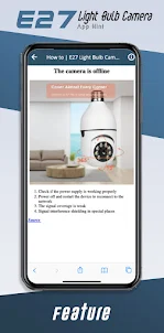 E27 Light Bulb Camera app Hint