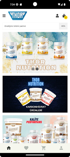 Android application Thor Nutrition screenshort