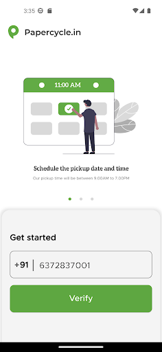 Android application papercycle.in screenshort