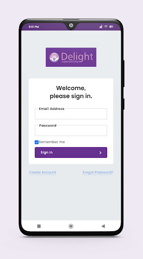 Android application Delight Supported Living screenshort
