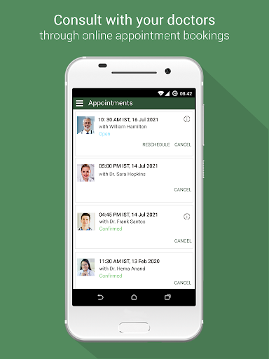 Android application PX6 Patient screenshort