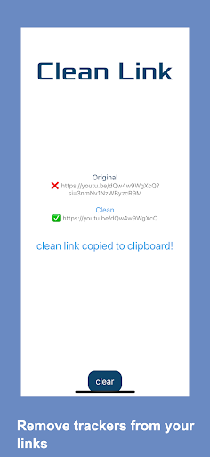 Android application Clean Link screenshort