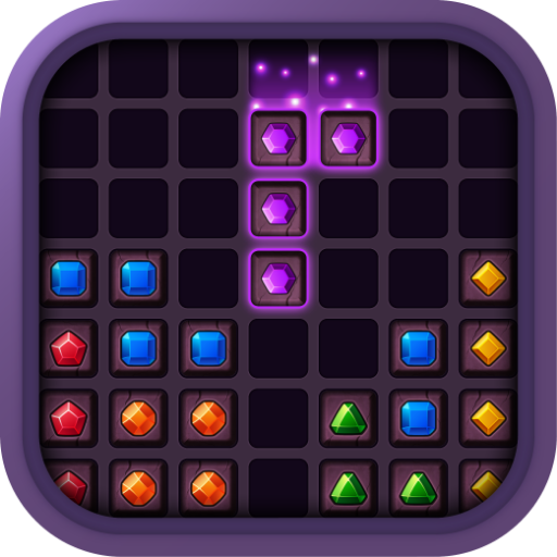Block Puzzle Jewel & Gems Logo