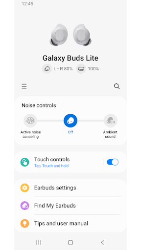 Screenshot of Galaxy Buds FE Manager