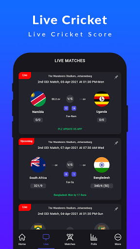 Live score - Cricket Live match and Cricket score