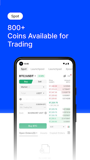 Screenshot of BingX Trade BTC, Buy Crypto