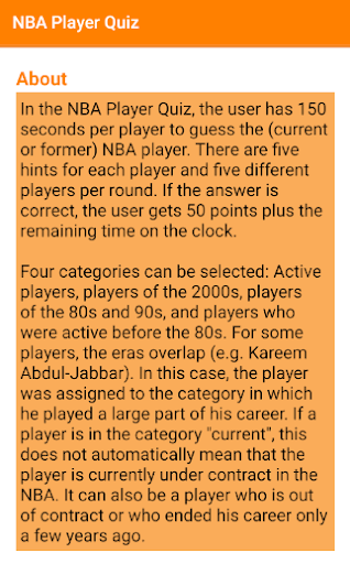 NBA Player Quiz Screen 2