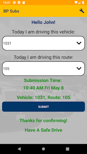 Android application BusPlanner Subs screenshort