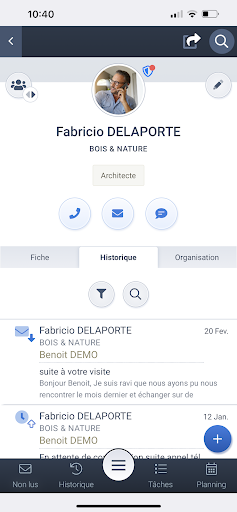 Android application Buzzee CRM screenshort