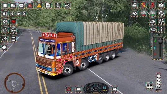 印度人 拉里 卡車 駕駛 3D- 歐元 貨物 卡車