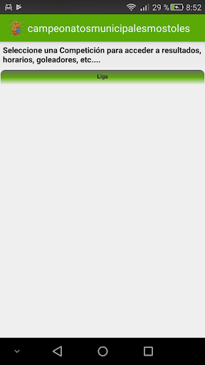 Android application Competiciones Municipales Most screenshort