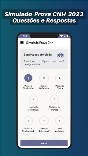 Android application Simulado Prova CNH Premium screenshort
