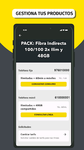 Android application Mi Embou – Área de cliente screenshort