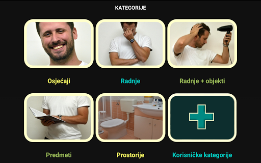 Android application ICT-AAC Komunikacijski ključev screenshort