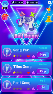 Bad Bunny Music Tiles Hop