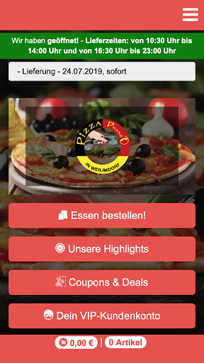 Android application Pizza Phone screenshort