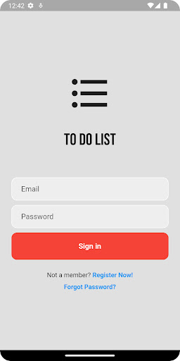 Android application Shared To-Do List screenshort