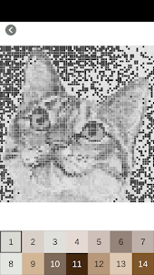 Cat Pixel Art Color