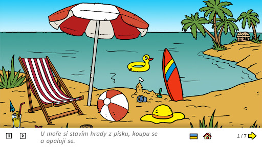 Android application Čeština s Bílou paní: Čítanka screenshort