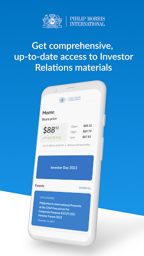 Android application PMI Investor Relations screenshort