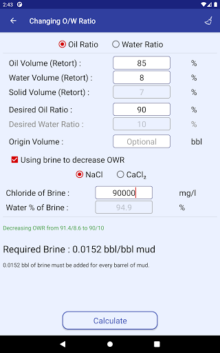 Screenshot of Drilling Fluids Pro