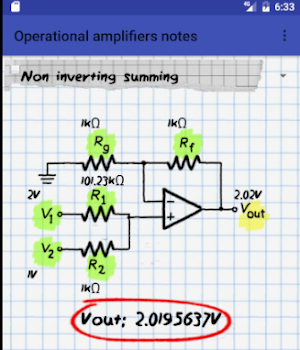Operational amplifiers notes screenshot 0