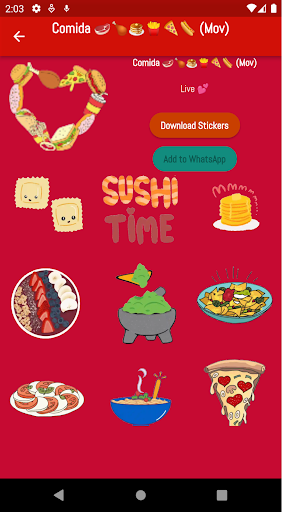 Stickers de Comidas Deliciosas