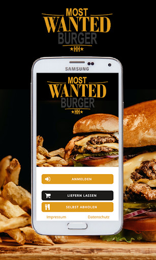 Android application Most Wanted Burger screenshort