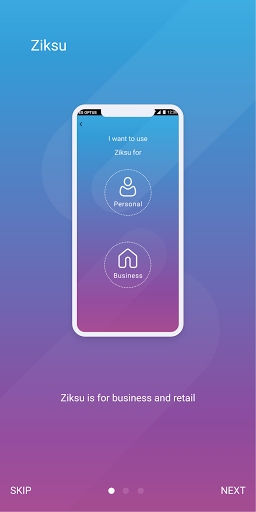 Ziksu – Instant Payments Screen 2
